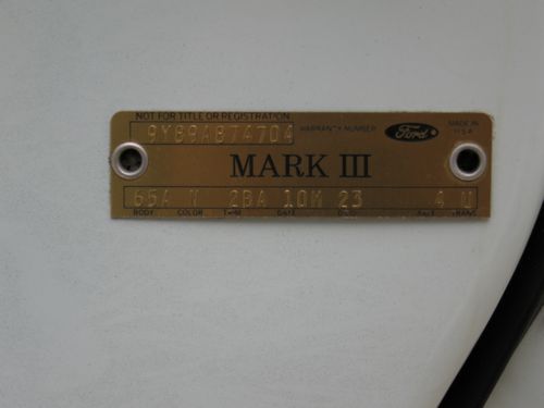 Drivers Side - ID Plate