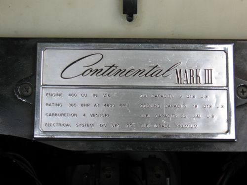 Engine Detail - Data Plate